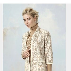 Chico’s Bonded Lace Henrietta Cardigan Size 2